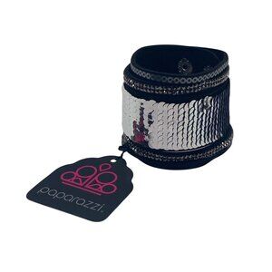 Paparazzi Jewelry Heads Or Mermaid Tails Urban‎ Bracelet Silver Sequin For Women